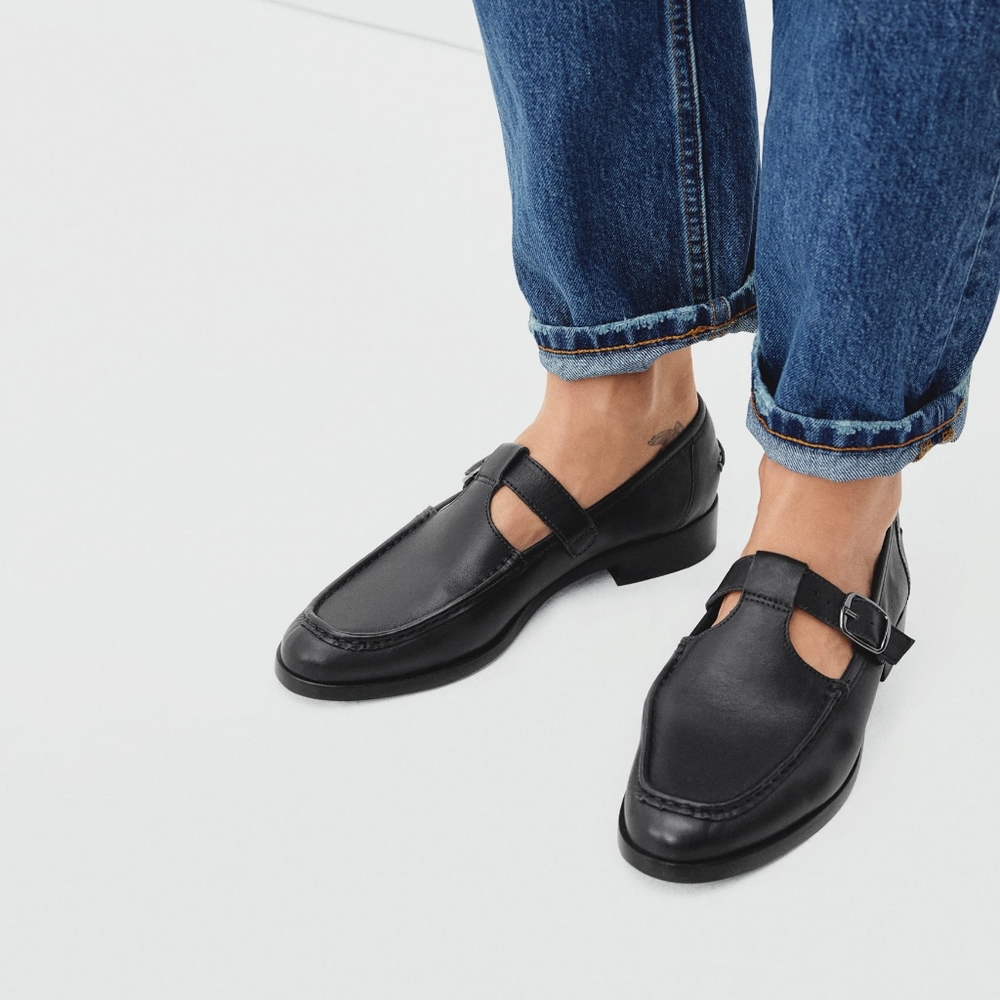 Everlane Mary Jane Loafer Black sz 8